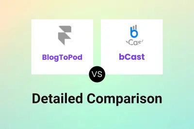 BlogToPod vs bCast Detailed comparison features, price