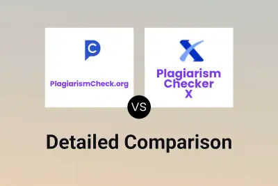PlagiarismCheck.org vs Plagiarism Checker X