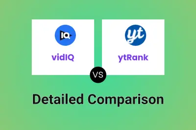 vidIQ vs ytRank Detailed comparison features, price