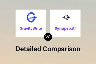 GravityWrite vs Synapso.AI Detailed comparison features, price