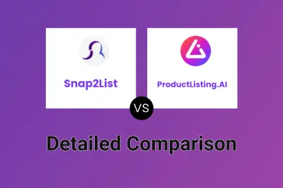 Snap2List vs ProductListing.AI Detailed comparison features, price