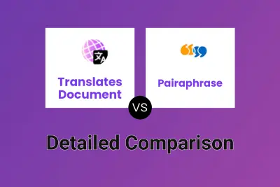 Translates Document vs Pairaphrase