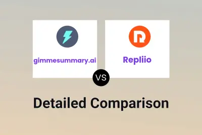 gimmesummary.ai vs Repliio Detailed comparison features, price