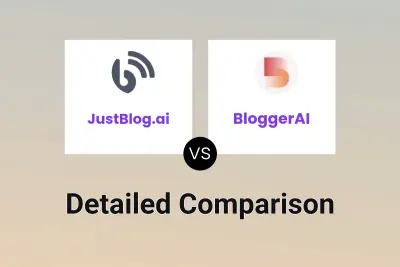 JustBlog.ai vs BloggerAI Detailed comparison features, price