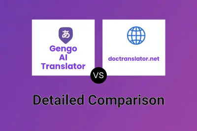 Gengo AI Translator vs doctranslator.net