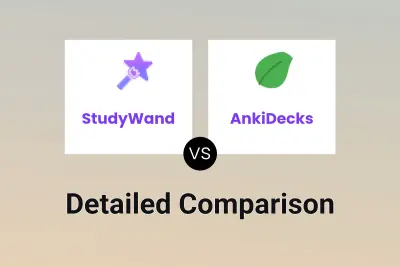 StudyWand vs AnkiDecks Detailed comparison features, price