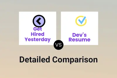 Get Hired Yesterday vs Dev's Resume