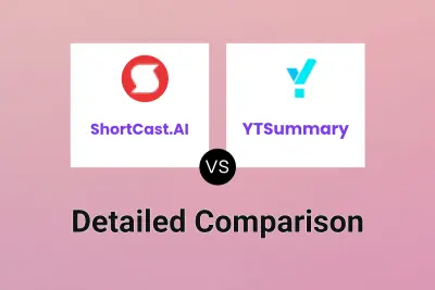 ShortCast.AI vs YTSummary Detailed comparison features, price