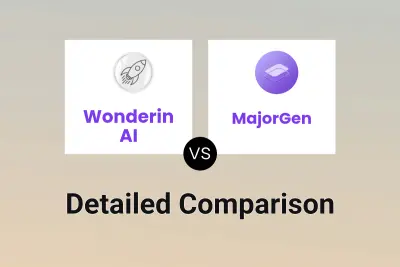 Wonderin AI vs MajorGen Detailed comparison features, price