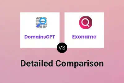 DomainsGPT vs Exoname Detailed comparison features, price