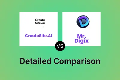 CreateSite.AI vs Mr. Digix Detailed comparison features, price