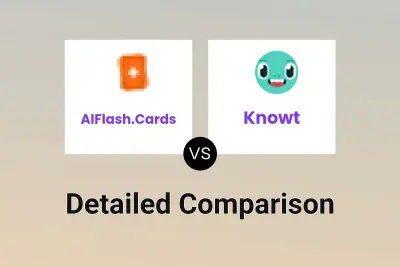 AIFlash.Cards vs Knowt Detailed comparison features, price