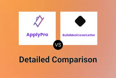 ApplyPro vs BuildMeACoverLetter Detailed comparison features, price