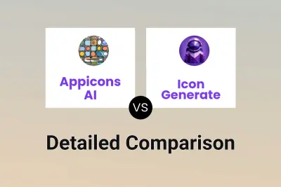 Appicons AI vs Icon Generate Detailed comparison features, price