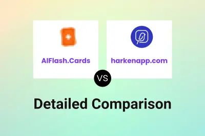 AIFlash.Cards vs harkenapp.com Detailed comparison features, price