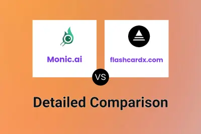 Monic.ai vs flashcardx.com Detailed comparison features, price