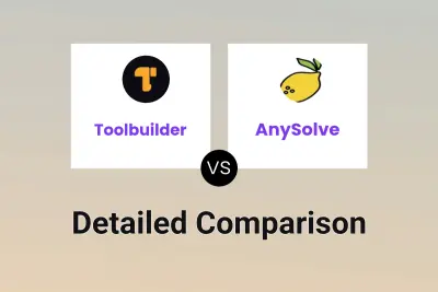 Toolbuilder vs AnySolve Detailed comparison features, price