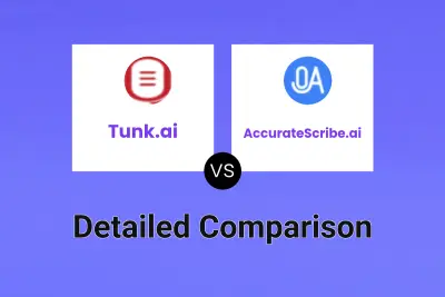 Tunk.ai vs AccurateScribe.ai Detailed comparison features, price