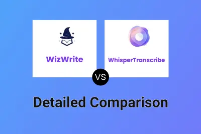 WizWrite vs WhisperTranscribe Detailed comparison features, price