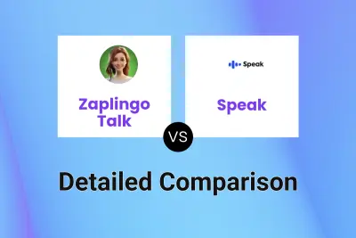 Zaplingo Talk vs Speak Detailed comparison features, price