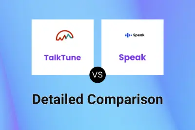 TalkTune vs Speak Detailed comparison features, price