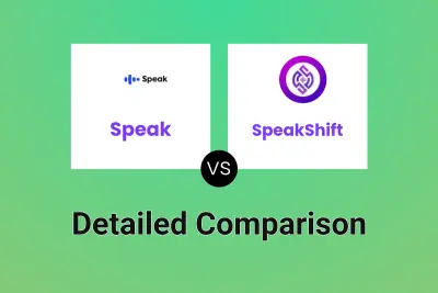 Speak vs SpeakShift Detailed comparison features, price