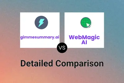 gimmesummary.ai vs WebMagic AI Detailed comparison features, price