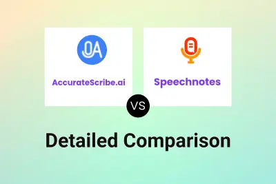 AccurateScribe.ai vs Speechnotes Detailed comparison features, price