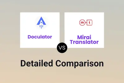 Doculator vs Mirai Translator Detailed comparison features, price