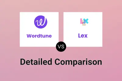 Wordtune vs Lex Detailed comparison features, price