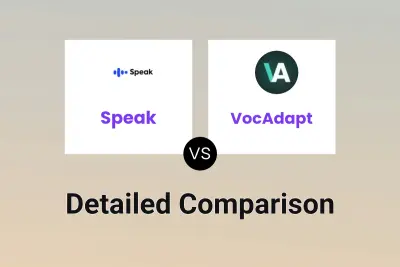 Speak vs VocAdapt Detailed comparison features, price