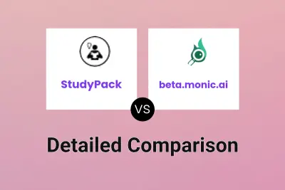 StudyPack vs beta.monic.ai Detailed comparison features, price