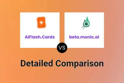 AIFlash.Cards vs beta.monic.ai Detailed comparison features, price