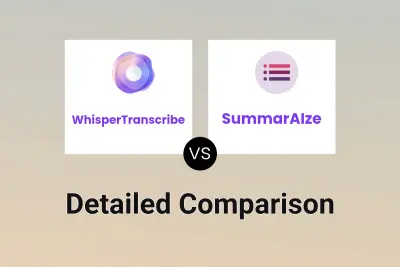 WhisperTranscribe vs SummarAIze Detailed comparison features, price