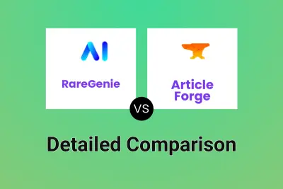 RareGenie vs Article Forge Detailed comparison features, price