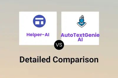 Helper-AI vs AutoTextGenie AI Detailed comparison features, price