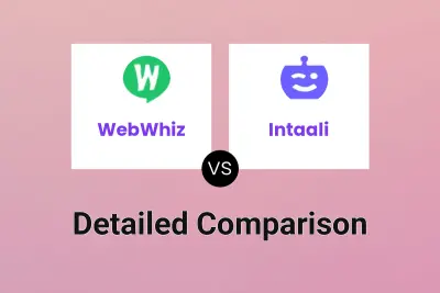 WebWhiz vs Intaali Detailed comparison features, price