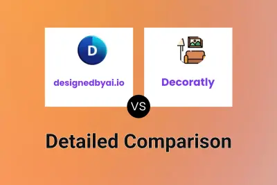 designedbyai.io vs Decoratly Detailed comparison features, price