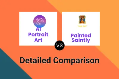 AI Portrait Art vs Painted Saintly