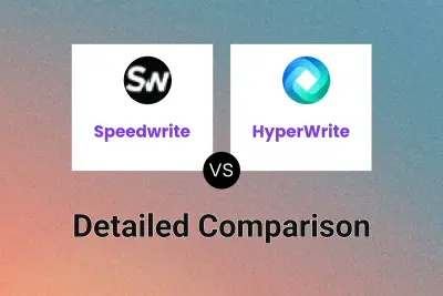 Speedwrite vs HyperWrite Detailed comparison features, price