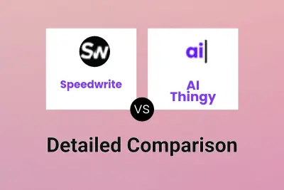 Speedwrite vs AI Thingy Detailed comparison features, price