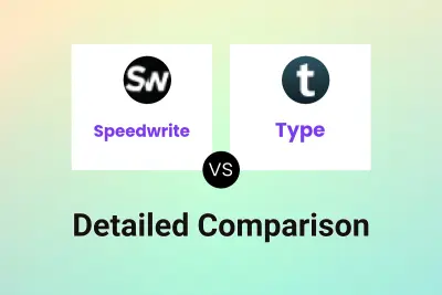 Speedwrite vs Type Detailed comparison features, price