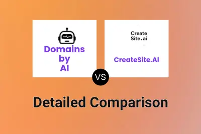 Domains by AI vs CreateSite.AI Detailed comparison features, price