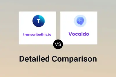 transcribethis.io vs Vocaldo