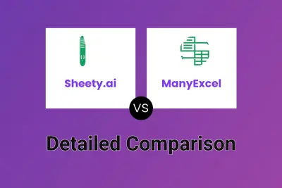 Sheety.ai vs ManyExcel Detailed comparison features, price