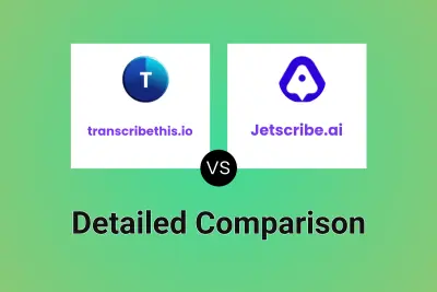 transcribethis.io vs Jetscribe.ai Detailed comparison features, price