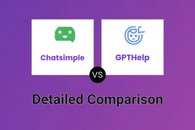 Chatsimple vs GPTHelp Detailed comparison features, price