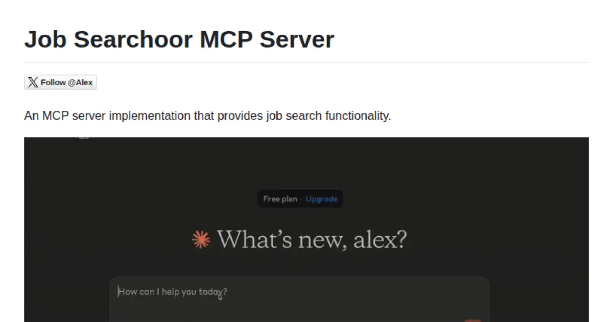 Job Searchoor MCP Server