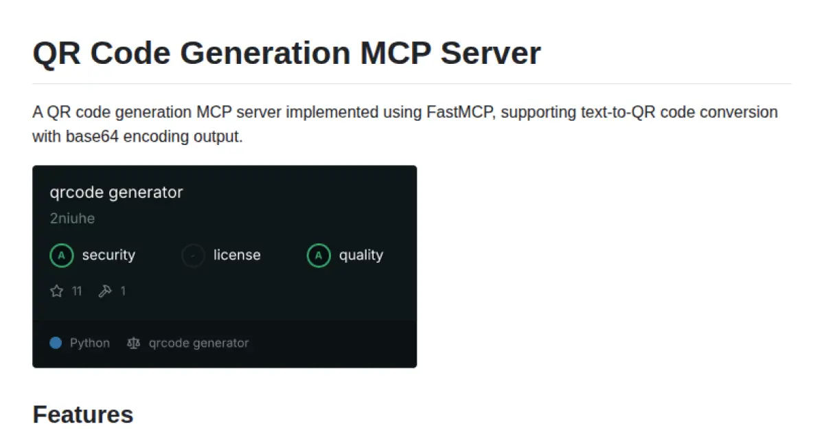 QR Code Generation MCP Server