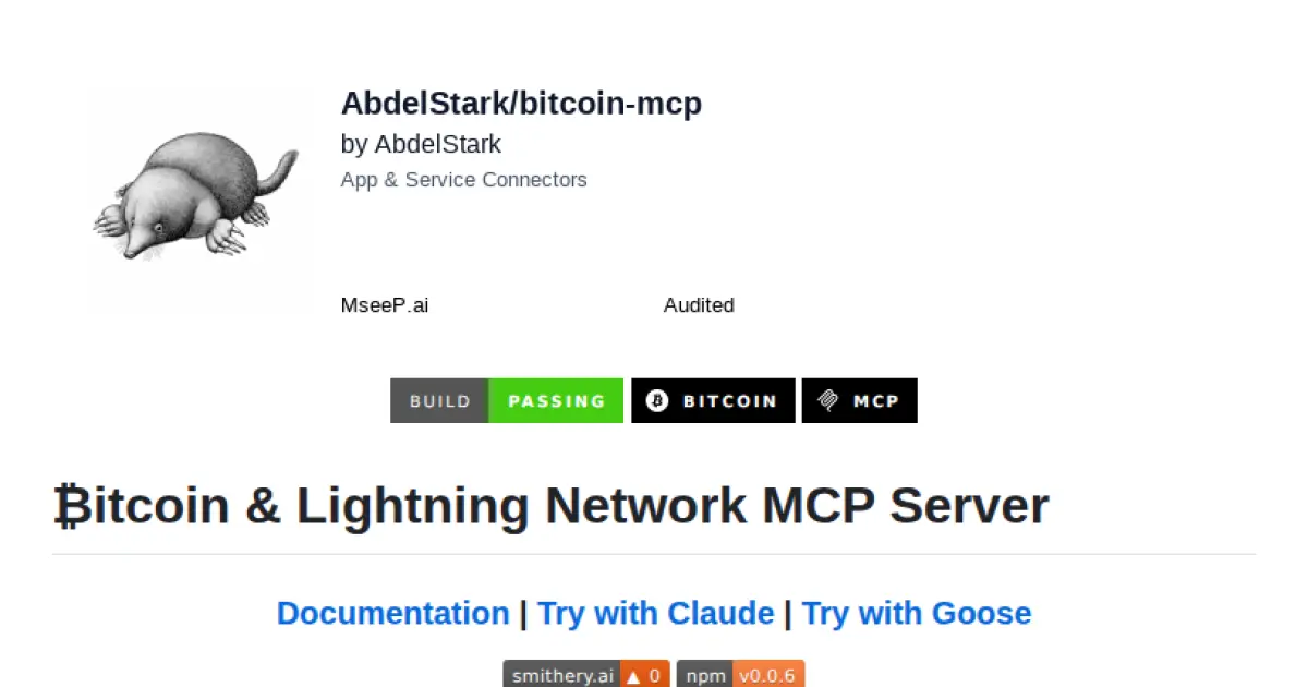 Bitcoin & Lightning Network MCP Server